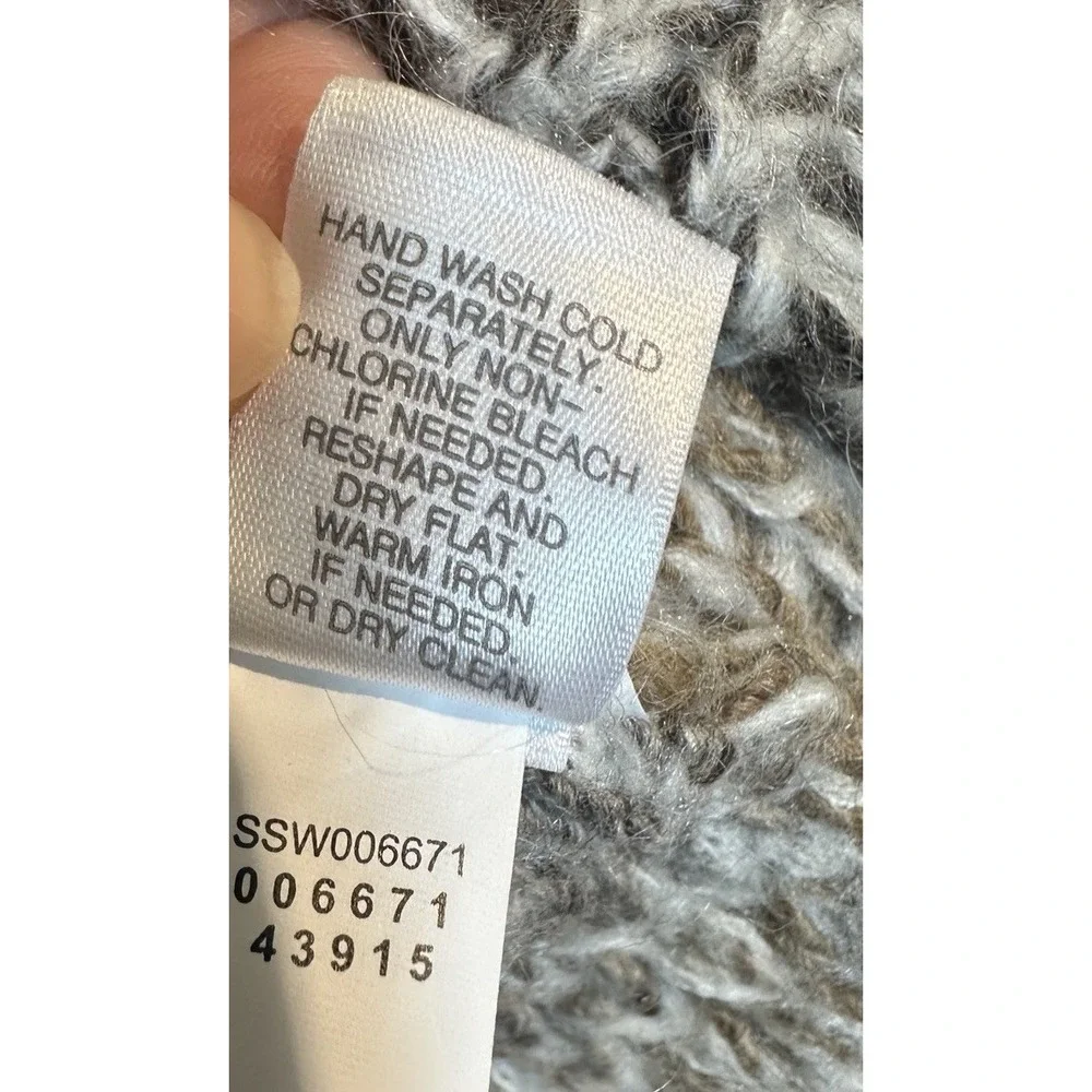 Pure Jill Sleeveless Oversized Sweater Poncho Size M L Mohair Wool‎ Chunky Knit